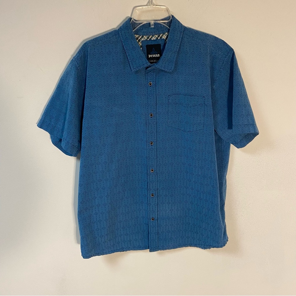 Prana Men’s Shirt Short Sleeve Organic Cotton XL Casual